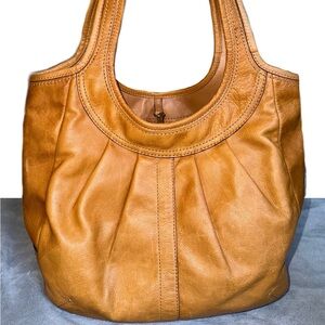 Vintage Coach Pleated Leather Ergo